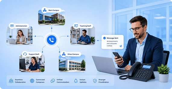 Education & Training Phone Systems Improve communication between departments and campuses