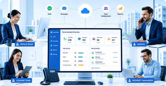 Real Estate & Property Phone Systems Improve coordination across teams
